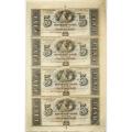 Louisiana New Orleans $5 Uncut Sheet 1850's Citizens' Bank LA15-X2 UNC