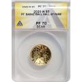 Certified $5 Gold Commemorative 2020-W Basketball Hall of Fame PF70 ANACS