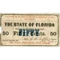 Florida 50 Cents 1863 Confederate Treasury Note FL-17 VF