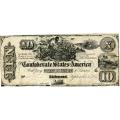 $10 1861 Confederate Bank Note T29 VF 