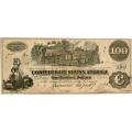 $100 1862 Confederate Bank Note T-39 VF