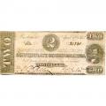$2 1863 Confederate Bank Note T61 F-VF