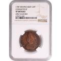 Colonial Connecticut Penny 1787 Draped Bust Left VF Details NGC