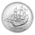 Cook Islands $1 HMS Bounty 1 Ounce Silver 2014-2017 BU