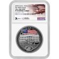 Cook Islands $10 Silver 2 Oz. 2020 White House PF70 NGC