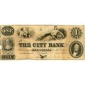 Washington DC $1 1852 The City Bank G DC185-G2 tears
