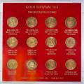 European 12 Piece "Gold Survival Set" with 20 Francs & 20 Marks 