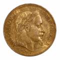 France 50 Francs Gold 1862 Napoleon III XF