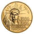France 100 Francs gold BU 1986 Statue of Liberty