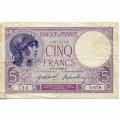 France 5 Francs 1918 P#72a VF