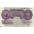 Great Britain 10 Shillings 1940-1948 P#366 VF