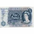 Great Britain 5 Pounds 1966-1970 P#375b VF