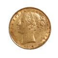 Great Britian Gold Sovereign 1869 Die #7 VF
