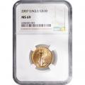 Certified American $10 Gold Eagle 2007 MS69 NGC