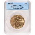 Certified Burnished American $50 Gold Eagle 2013-W SP70 ANACS