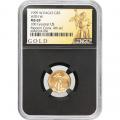 Certified American $5 Gold Eagle 1999-W MS69 NGC black core