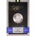 Carson City Morgan Silver Dollar 1891-CC GSA MS62 NGC