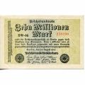 Germany 10 Million Mark 1923 P#106b AU