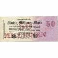 Germany 50 Million Mark 1923 P#98a VF