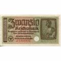 Germany 50 Reichsmark Occupation Note 1940-1945 R#139 VF