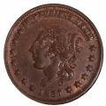 Hard Times Token 1837 Liberty - Not One Cent HT48 RB UNC