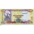 Jamaica 500 Dollars 2004 P#85b UNC