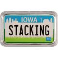 Iowa License Plate - Stacking Across America 1oz Silver Bar