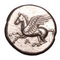 Akarnania Leukas AR Stater 400-300 B.C. AU Pegasus-Athena