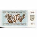 Lithuania 500 Talonas 1992 P#44 UNC