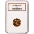 Luxembourg 20 Francs Medallic Issue Gold 1953 KM#M1 MS65 NGC