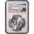 Certified 2018 Silver Maple Leaf 30th Anniversary 1 oz MS69 NGC