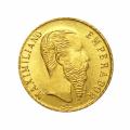 Mexico .5 Gram Gold Medallion 1865 Maximillian BU
