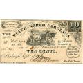 North Carolina Raleigh 1862 10 Cents State Treasury Note NC-11 XF