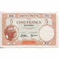 New Caledonia 5 Francs 1926 P#36b XF