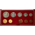 South Africa 10 Pc. Proof Set 1970 w/ Gold