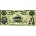 South Carolina Cheraw 1857 $10 Merchants Bank of South Carolina SC-60 G12a VF