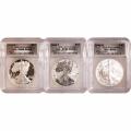 Certified 2006 20th Anniversary 3pc Silver Set MS & PF69 ICG