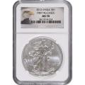 Certified Uncirculated Silver Eagle 2012 MS70 NGC First Releases Eagle Label