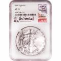 Certified Uncirculated Silver Eagle 2020 MS70 NGC Everhart Sig.