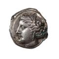 Siculo-Punic Sicily AR Tetradrachm 320-300 B.C. Persephone & Horse Head ChVF