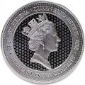 2018-2021 1.25 oz Great Britain St. Helena Guinea Rose Crown Silver Coin BU