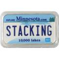 Minnesota License Plate - Stacking Across America 1oz Silver Bar