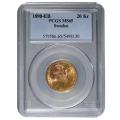 Sweden 20 Kronor Gold 1890 MS65 PCGS