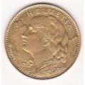 Switzerland 10 francs gold 1913-1922