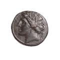 Sicily Syracuse AE20 Hieron II 275-215 B.C. Persephone--Bull Calc#192 