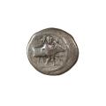 Larissa Thessaly AR Hemidrachm 460-400 B.C. Thessalos with Bull & Horse F/VF