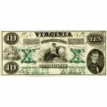 Virginia Richmond 1862 $10 Treasury Note CR#8 AU