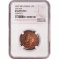 Colonial Virginia Half Penny 1773 with Period UNC Details NGC