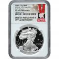 2020-W Silver Eagle WWII V75 Privy Mark PF70 NGC Early Release 