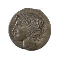 Carthage Zeugitania (2nd Punic War) Billon Tridrachm 210-205 B.C. Tanit & Horse XF